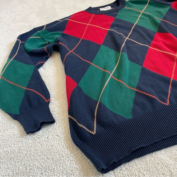 Vintage Tuttle Golf Collection Men’s Argyle Sweater Big and Tall XXL - Picture 3 of 8